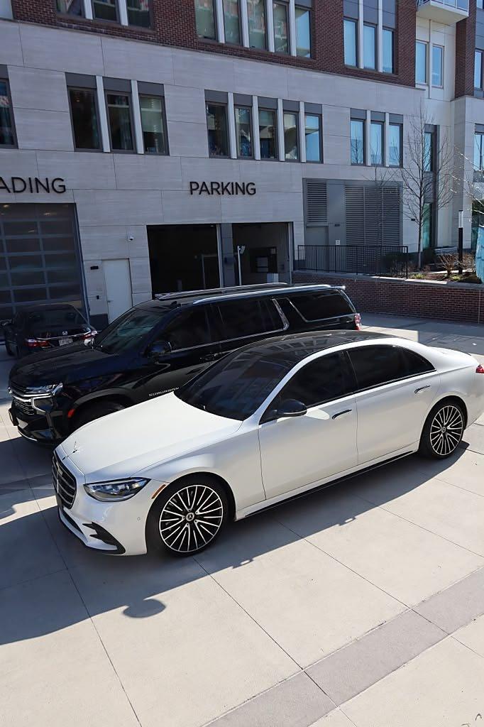 White Mercedes-Benz S-Class S 580 executive sedan in daylight